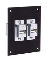 L-COM USP2ECF-UABSB Patch Panel, USB A/B Coupler, 2 Ports