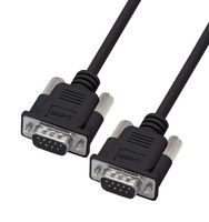 L-COM CS2NB9MM-1 Computer Cable, D Sub 9 Position Plug, D Sub 9 Position Plug, 1 ft, 304.8 mm, Black
