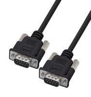 L-COM CS2NB9MM-2.5 Computer Cable, D Sub 9 Position Plug, D Sub 9 Position Plug, 2.5 ft, 762 mm, Black