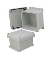 L-COM NBC060604 Plastic Enclosure, Industrial, Wall Mount, Polyester (PET), Glass Fibre Reinforced, 186 mm, 186 mm