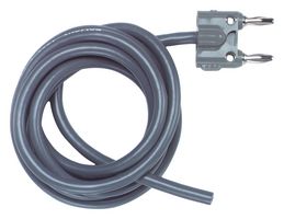 POMONA 1326-C-60 Banana Test Lead, 4mm Stackable Dual Banana Plug, Free End, 59 ", 1.5 m, Black