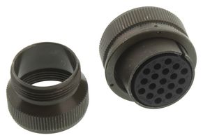 AMPHENOL INDUSTRIAL MS3106A22-14S Circular Connector, MIL-DTL-5015 Series, MS3106 Series, Straight Plug, 19 Contacts, Solder Socket