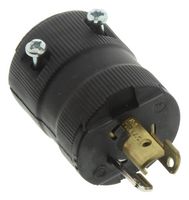 HUBBELL WIRING DEVICES HBL4773VBK Power Entry Connector, 2P3W, L7-15, Power Entry, 15 A, Black, Nylon (Polyamide) Body, 277 V