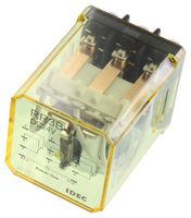 IDEC RR3B-UDC24V Power Relay, 3PDT, 24 VDC, 10 A, RR Series, Socket, Non Latching