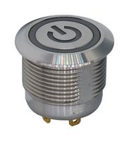 C&K COMPONENTS ATPS19SL0000M0SA04G Vandal Resistant Switch, ATPS19 Series, 19.2 mm, SPST-NO, Momentary, Round Flat