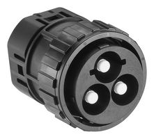 AMPHENOL INDUSTRIAL APC06-24-3P Circular Connector, w/ Grommet Seal, Standard Circular Connector, APC Power Series, Straight Plug