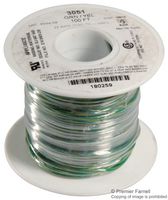 ALPHA WIRE 3051 GY005 Wire, Hook Up, PVC, Green, Yellow, 22 AWG, 7 x 30AWG, 100 ft