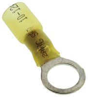 MULTICOMP 1670 Ring Tongue Terminal, M10, 3/8", 10 AWG, Yellow