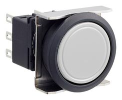 IDEC LBW6B-A1T7W Industrial Pushbutton Switch, LBW Series, 22 mm, 3PDT, Maintained, Round Flush, White
