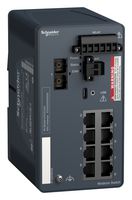 SCHNEIDER ELECTRIC MCSESM103F2CU0H Switch, 10 Ports, Industrial, Managed Fast Ethernet, DIN Rail, RJ45 x 8, SC x 2, 10Mbps, 100Mbps