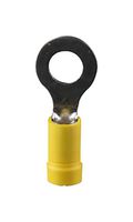 PANDUIT EV10-14RB-Q Ring Tongue Terminal, M6, 1/4", 10 AWG, 6 mm², StrongHold Series, Yellow