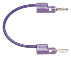 POMONA B-48-7 Banana Test Lead, 4mm Stackable Banana Plug, 4mm Stackable Banana Plug, 47 ", 1.2 m, Violet, 15 A