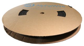ALPHA WIRE F2211IN BK003 Heat Shrink Tubing, FIT 221, 2:1, 1 ", 25.4 mm, Black, 250 ft, 76.2 m