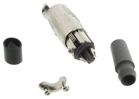 ITT CANNON 127007-0058 XLR Connector, 3 Contacts, Jack, Cable Mount, Silver Plated Contacts, Metal Body