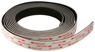 3M MP-3551/52 BLACK Hook & Loop Fastener, Reclosable, 1 ", 25.4 mm, Black, PP (Polypropylene)