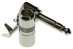 SWITCHCRAFT/CONXALL 236 Phone Audio Connector, 3 Contacts, Plug, 6.35 mm, Cable Mount, Nickel Plated Contacts, Metal Body