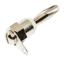 MUELLER ELECTRIC BU-00242 Banana Test Connector, 4mm, Plug, Panel Mount, 15 A, Nickel Plated Contacts