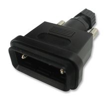 EDAC 627-230-009-010 D Sub Backshell, 627 Series, DE, 180°, ABS (Acrylonitrile Butadiene Styrene) Body