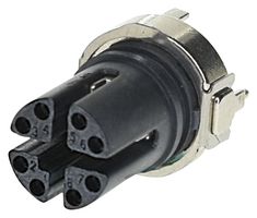 AMPHENOL LTW MSXS-08PFFT-EE0001 Sensor Connector, M12, Female, 8 Positions, Solder Socket, Straight Panel Mount