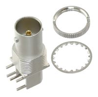 SAMTEC BNC7T-J-P-GN-RA-BM1D RF / Coaxial Connector, BNC Coaxial, Right Angle Bulkhead Jack, Through Hole Right Angle, 75 ohm