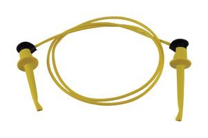 POMONA 3781-24-4 Test Lead, Minigrabber, Hook Clip to Hook Clip, Yellow, 60 V, 5 A, 609.6 mm