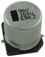 VISHAY MAL215097101E3 SMD Aluminum Electrolytic Capacitor, Radial Can - SMD, 100 µF, 50 V, 2000 hours @ 85°C, Polar