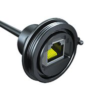 SAMTEC SCRES-G-00.50-D-C5E Ethernet Cable, Cat5e, RJ45 Plug to RJ45 Jack, 500 mm, 19.68 "