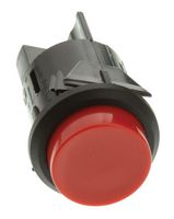 ARCOLECTRIC / BULGIN LIMITED C7001AFBR Industrial Pushbutton Switch, 7000 Series, 25 mm, SPST-NO, On-Off, Round, Red