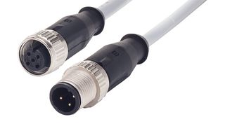 HARTING 21348081481100 Sensor Cable, M8 Plug, M8 Receptacle, 4 Positions, 10 m, 32.808 ft