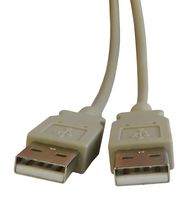 STEWART CONNECTOR SC-2AAE003F USB Cable, USB Type A Plug, USB Type A Plug, 914.4 mm, 36 ", USB 2.0, Beige