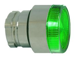 ALTECH 2ALF3LB-110 Switch Actuator, Green, Momentary, 110VAC, Altech 22mm LED Illuminated Pushbutton Switches, NEMA 4X
