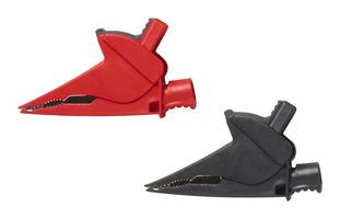 FLUKE AC385 Alligator Clip, Black, Red, 30A Current, 36.7mm Jaw Opening, SureGrip Series