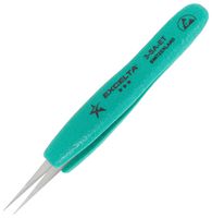 EXCELTA 3-SA-ET Tweezers, Precision, ESD, Straight, Pointed, 131.25 mm, Stainless Steel