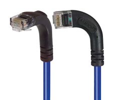 L-COM TRD695RA11BL-5 Ethernet Cable, Cat6, 90° RJ45 Plug to 90° RJ45 Plug, UTP (Unshielded Twisted Pair), Blue, 1.5 m