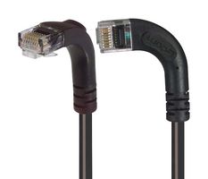 L-COM TRD695RA11BLK-10 Ethernet Cable, Cat6, 90° RJ45 Plug to 90° RJ45 Plug, UTP (Unshielded Twisted Pair), Black