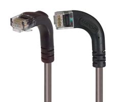 L-COM TRD695RA11GRY-30 Ethernet Cable, Cat6, 90° RJ45 Plug to 90° RJ45 Plug, UTP (Unshielded Twisted Pair), Gray, 9.1 m