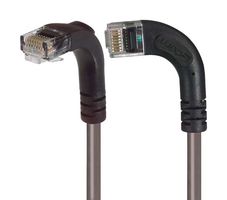 L-COM TRD695RA11GRY-5 Ethernet Cable, Cat6, 90° RJ45 Plug to 90° RJ45 Plug, UTP (Unshielded Twisted Pair), Gray, 1.5 m