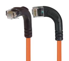 L-COM TRD695RA11OR-1 Ethernet Cable, Cat6, 90° RJ45 Plug to 90° RJ45 Plug, UTP (Unshielded Twisted Pair), Orange