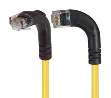 L-COM TRD695RA11Y-3 Ethernet Cable, Cat6, 90° RJ45 Plug to 90° RJ45 Plug, UTP (Unshielded Twisted Pair), Yellow