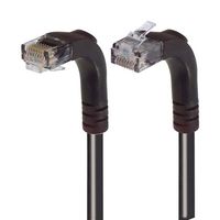 L-COM TRD695RA4BLK-2 Ethernet Cable, Cat6, 90° RJ45 Plug to 90° RJ45 Plug, UTP (Unshielded Twisted Pair), Black
