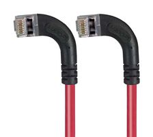 L-COM TRD815SRA9RD-25 Ethernet Cable, Cat5e, 90° RJ45 Plug to 90° RJ45 Plug, FTP (Foiled Twisted Pair), Red, 7.6 m