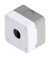 ALTECH 4003A11 Control Station Enclosure, 2xM20, Thermoplastic, 1 Holes, 22 mm, Black, White, 52 mm, 73 mm