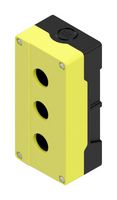 ALTECH 4004E10 Control Station Enclosure, 2xM20, Thermoplastic, 3 Holes, 22 mm, Black, Yellow, 52 mm, 73 mm