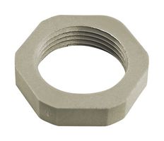 ALTECH 7211 486 Locknut, Light Gray, 1/2" NPT, Nylon 6 (Polyamide 6), 6 mm