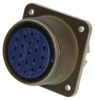 AMPHENOL INDUSTRIAL MS3102A22-14S Circular Connector, MIL-DTL-5015 Series, MS3102 Series, Box Mount Receptacle, 19 Contacts