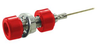 POMONA 4773-2 Test Connector, Tip Jack, 2mm Standard Tip Plug, 1.5 kV, 3 A, Red