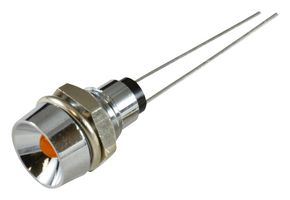 DIALIGHT 676-2311-110F LED Panel Mount Indicator, 100K Hours, Orange, 2 VDC, 6.2 mm, 20 mA, 7.81 cd, Not Rated