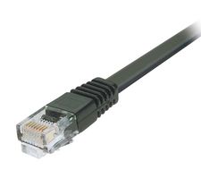 L-COM TRD855FLAT-2 Ethernet Cable, Cat5e, RJ45 Plug to RJ45 Plug, Black, 610 mm, 24 "