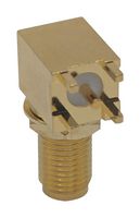 MUELLER ELECTRIC BU-1420701556 RF / Coaxial Connector, SMA Coaxial, Right Angle Bulkhead Jack, Board Edge / End Launch, 50 ohm