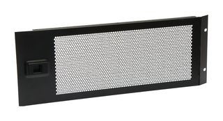 PENN ELCOM R1272/4UVK Rack Panel, Hinged Vented, 1/16" Rack Rail, Steel, Black, 4U, 19" W x 7" H, R1272 Series